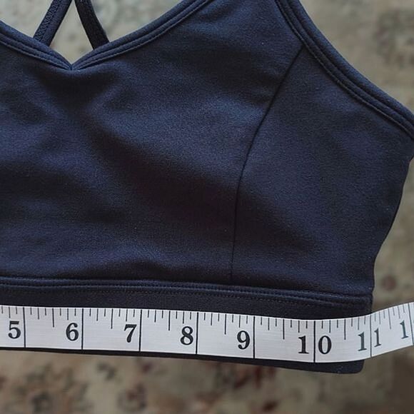 MPG black criss-cross racerback v-neck low impact sports bra - Picture 5 of 7